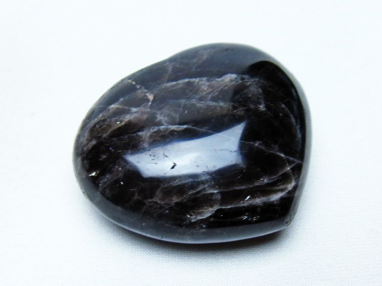 モリオン 置物 ハート 黒水晶 一点物 145-1937