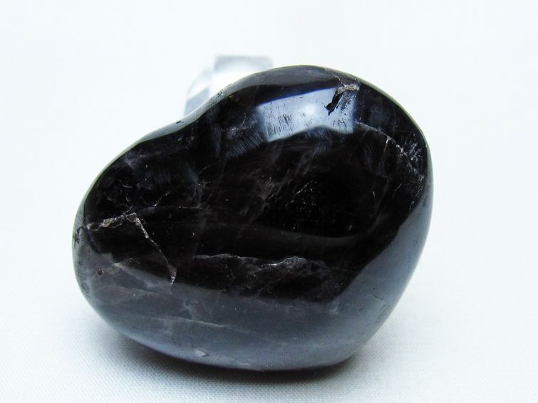 モリオン 置物 ハート 黒水晶 一点物 145-1937