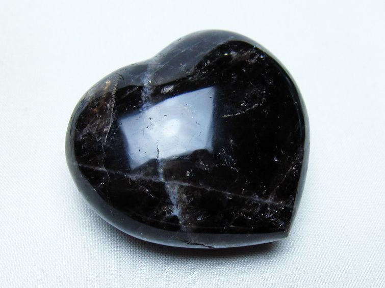 モリオン 置物 ハート 黒水晶 一点物 145-1938