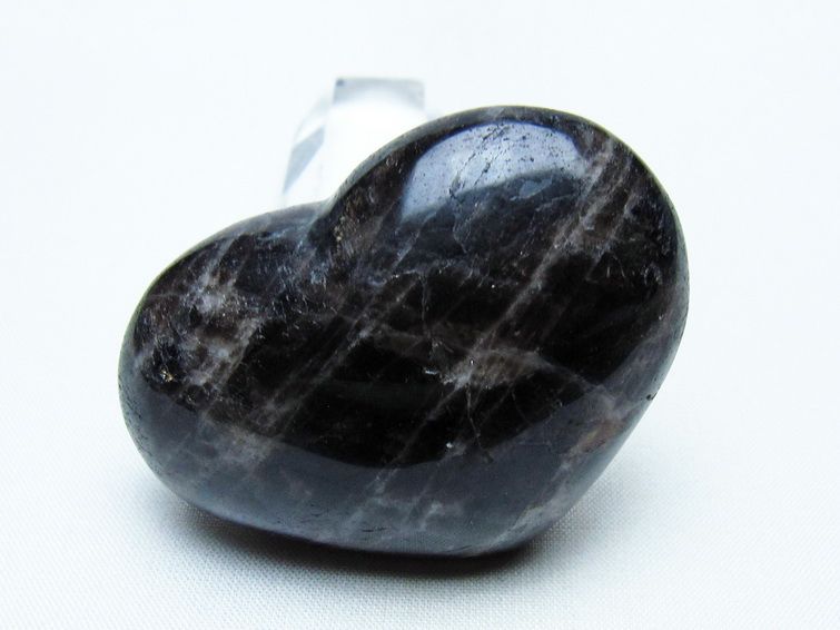 モリオン 置物 ハート 黒水晶 一点物 145-1939