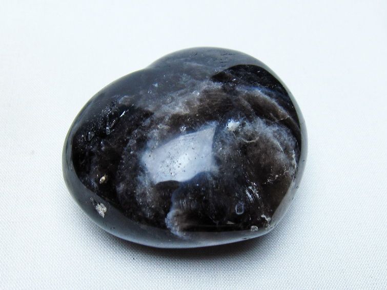 モリオン 置物 ハート 黒水晶 一点物 145-1943