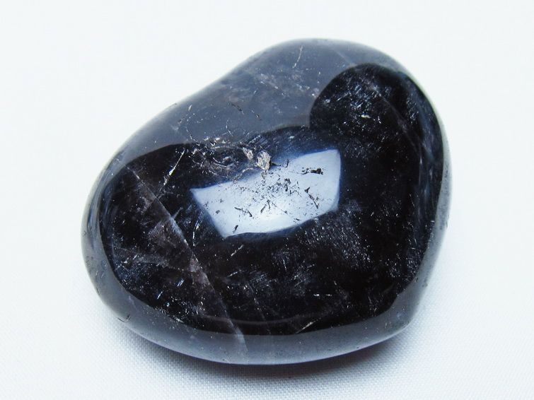 モリオン 置物 ハート 黒水晶 一点物 145-1945