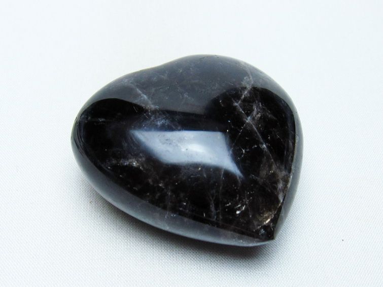 モリオン 置物 ハート 黒水晶 一点物 145-1946