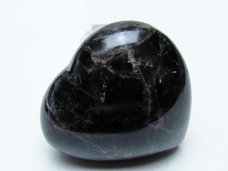 モリオン 置物 ハート 黒水晶 一点物 145-1946