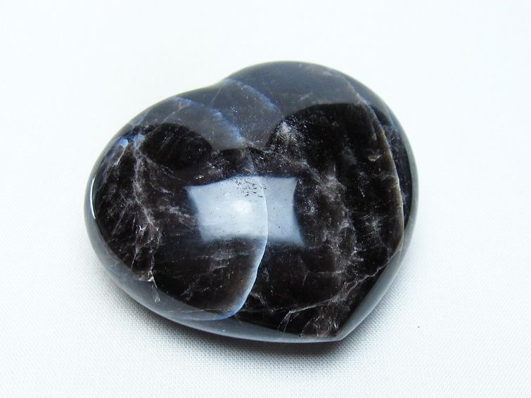 モリオン 置物 ハート 黒水晶 一点物 145-1947