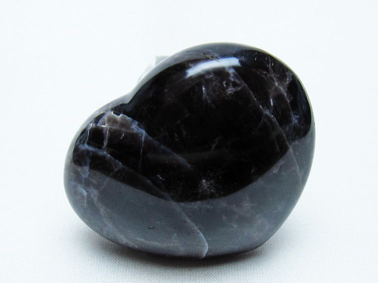 モリオン 置物 ハート 黒水晶 一点物 145-1947