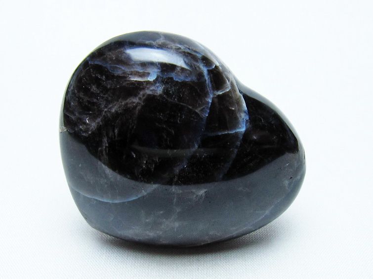 モリオン 置物 ハート 黒水晶 一点物 145-1947