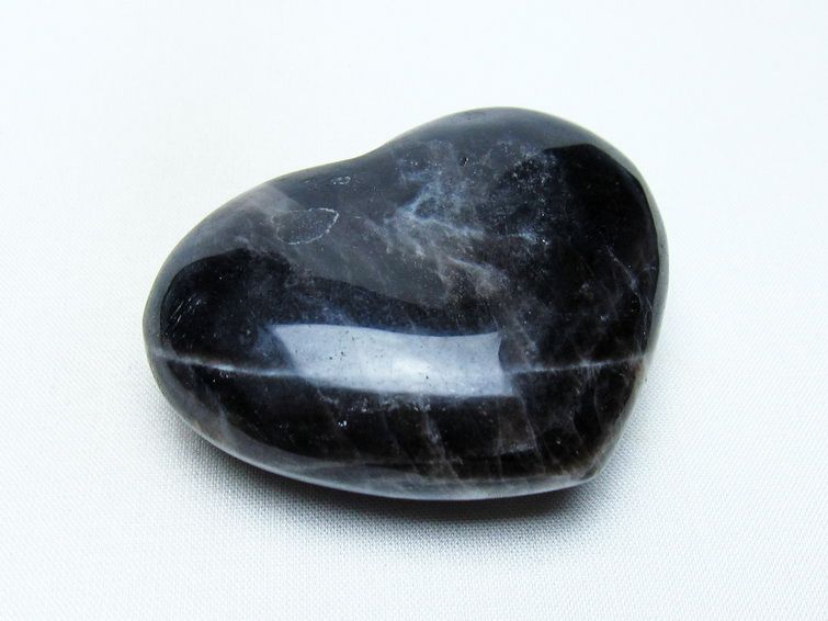 モリオン 置物 ハート 黒水晶 一点物 145-1948