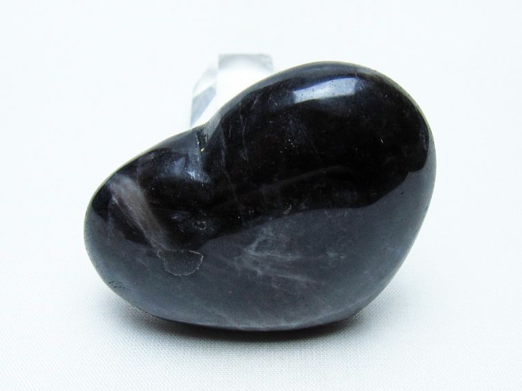 モリオン 置物 ハート 黒水晶 一点物 145-1948