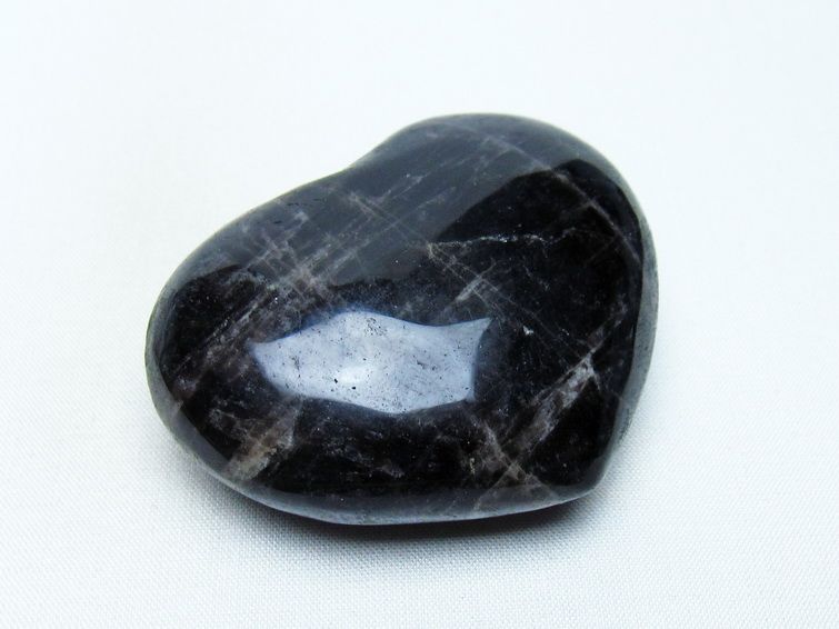モリオン 置物 ハート 黒水晶 一点物 145-1949