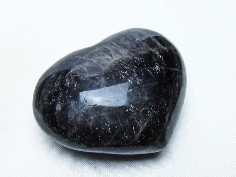 モリオン 置物 ハート 黒水晶 一点物 145-1950