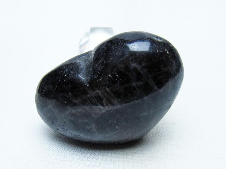 モリオン 置物 ハート 黒水晶 一点物 145-1950