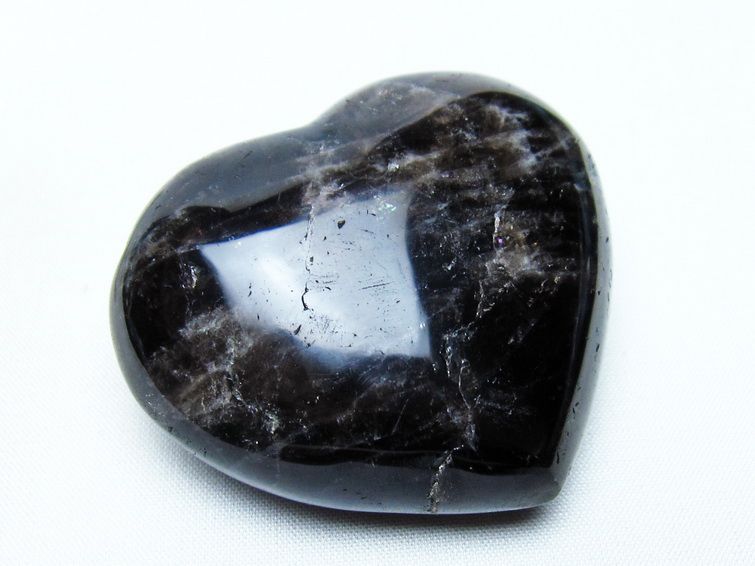 モリオン 置物 ハート 黒水晶 一点物 145-1951