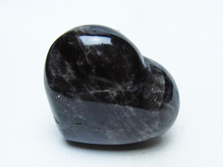 モリオン 置物 ハート 黒水晶 一点物 145-1951