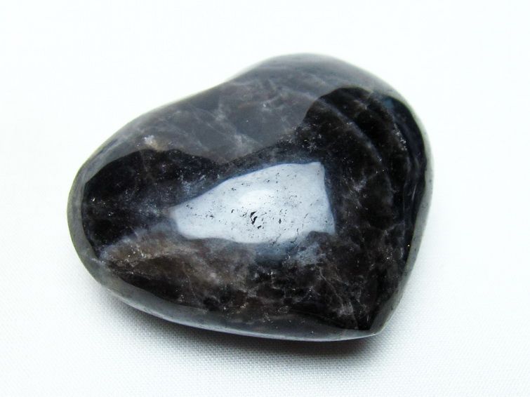 モリオン 置物 ハート 黒水晶 一点物 145-1952