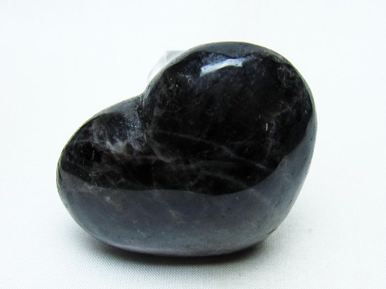 モリオン 置物 ハート 黒水晶 一点物 145-1952