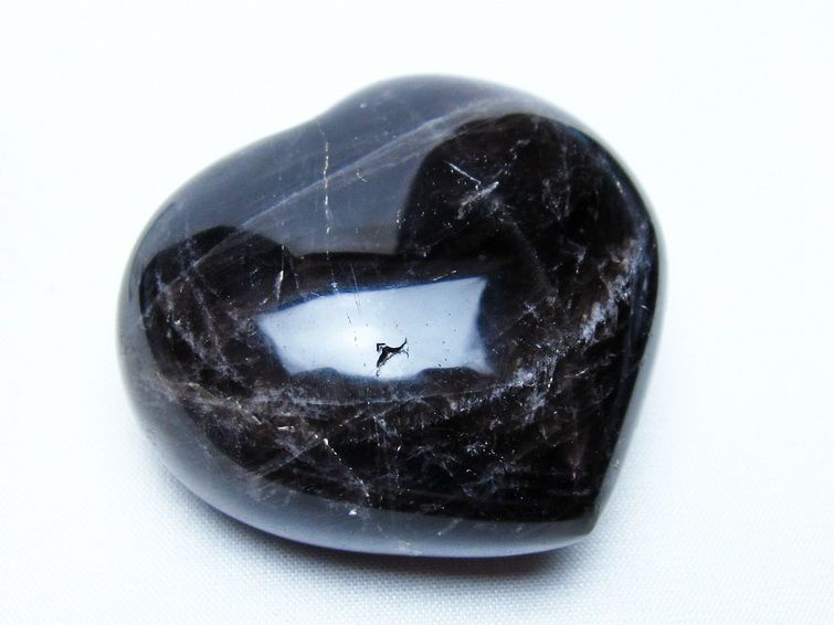 モリオン 置物 ハート 黒水晶 一点物 145-1953