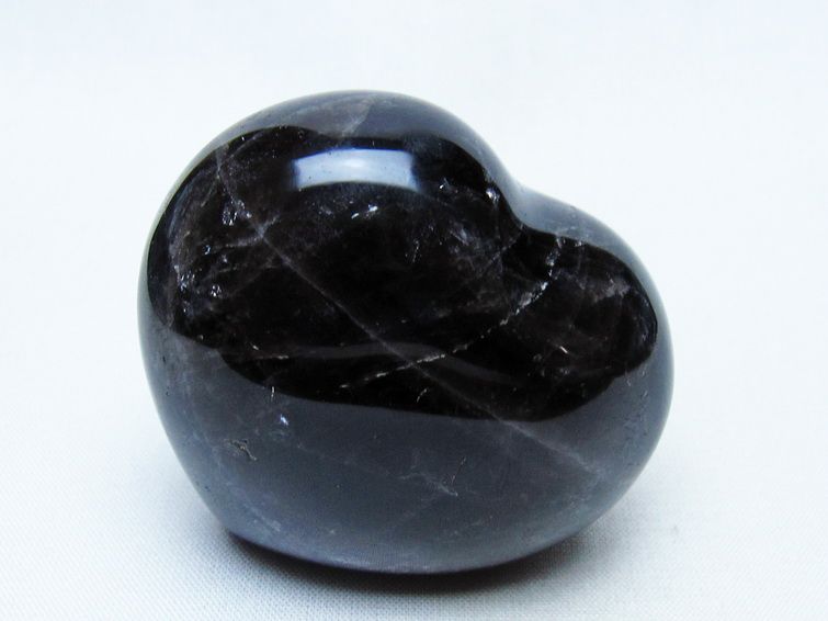 モリオン 置物 ハート 黒水晶 一点物 145-1953