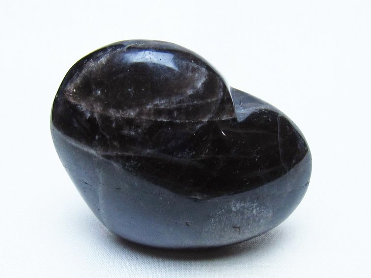 モリオン 置物 ハート 黒水晶 一点物 145-1954
