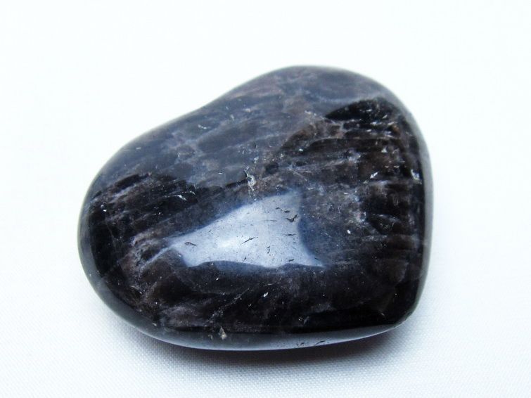 モリオン 置物 ハート 黒水晶 一点物 145-1955