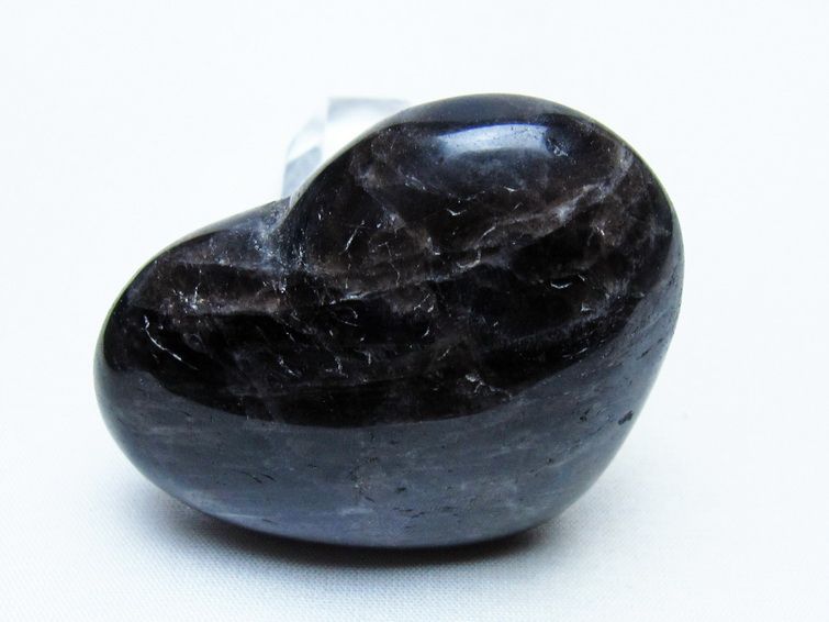 モリオン 置物 ハート 黒水晶 一点物 145-1955
