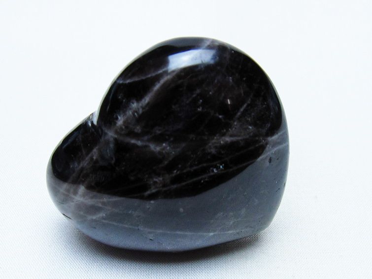 モリオン 置物 ハート 黒水晶 一点物 145-1956