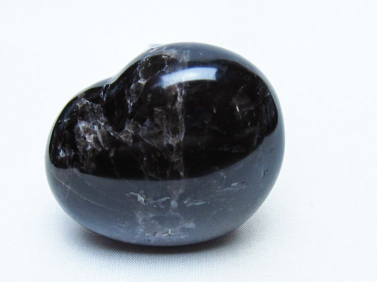 モリオン 置物 ハート 黒水晶 一点物 145-1957