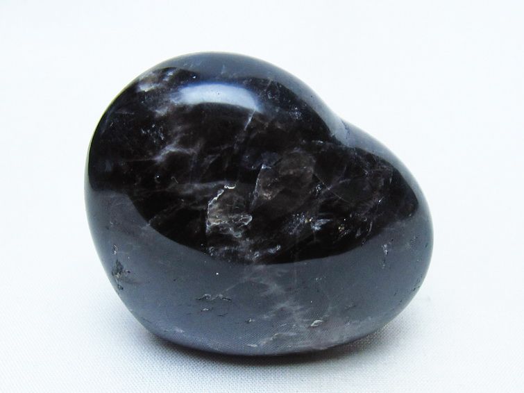 モリオン 置物 ハート 黒水晶 一点物 145-1958