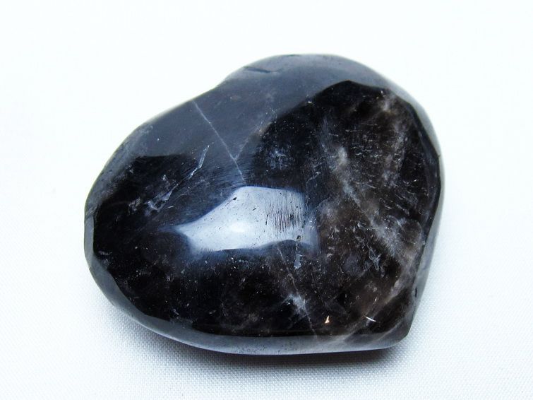 モリオン 置物 ハート 黒水晶 一点物 145-1961