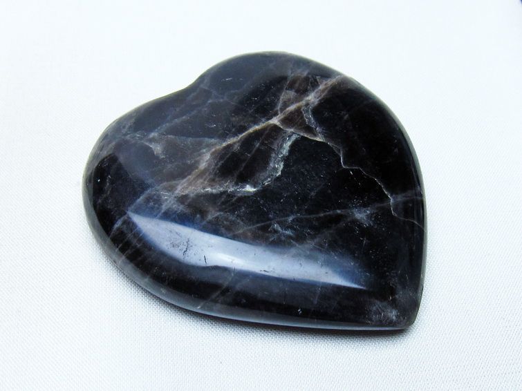 モリオン 置物 ハート 黒水晶 一点物 145-1962