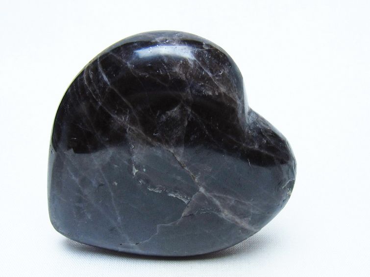 モリオン 置物 ハート 黒水晶 一点物 145-1962