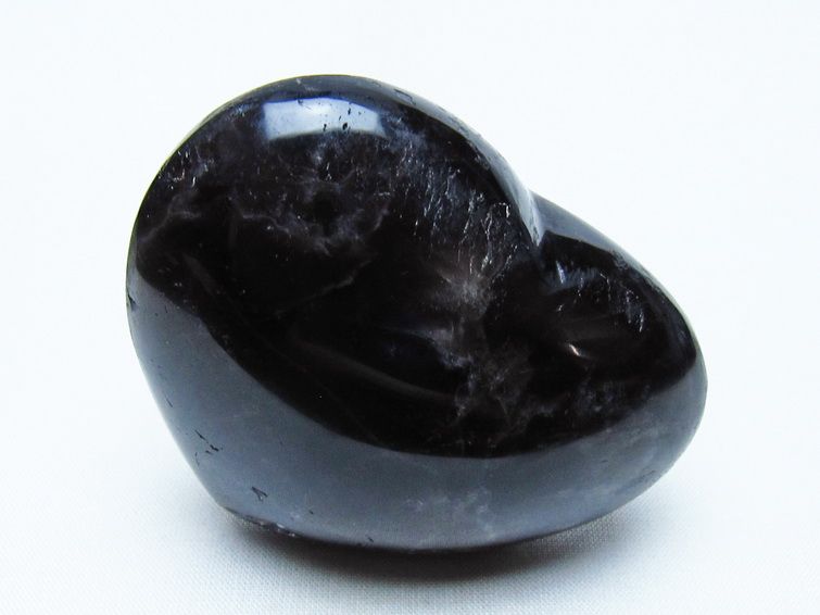モリオン 置物 ハート 黒水晶 一点物 145-1963