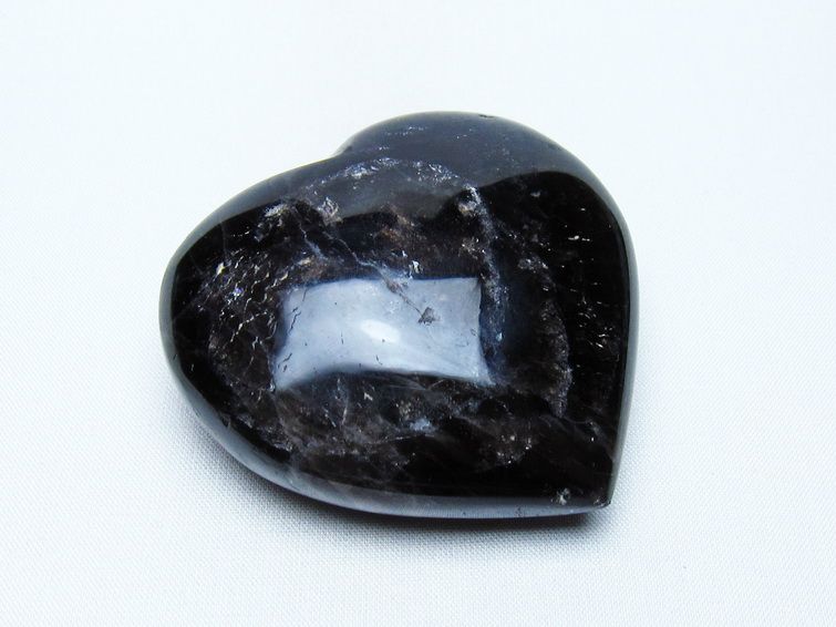 モリオン 置物 ハート 黒水晶 一点物 145-1964