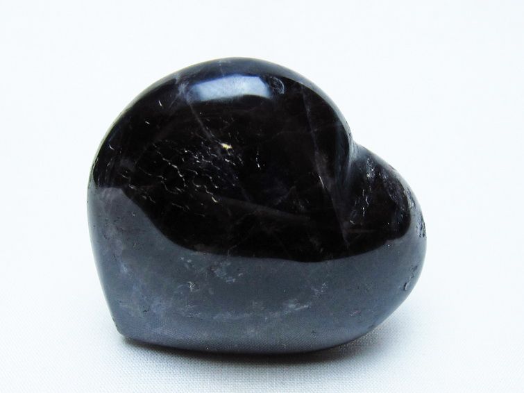 モリオン 置物 ハート 黒水晶 一点物 145-1964