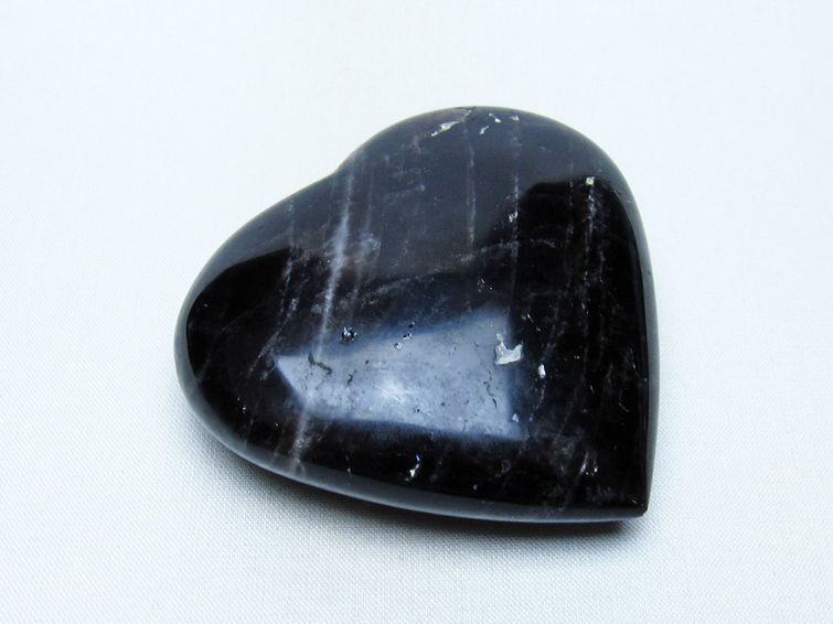 モリオン 置物 ハート 黒水晶 一点物 145-1966