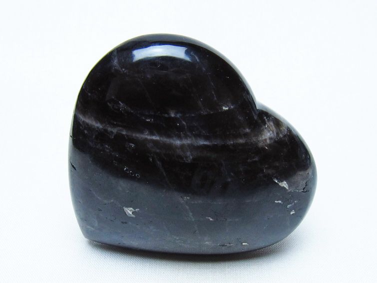 モリオン 置物 ハート 黒水晶 一点物 145-1966