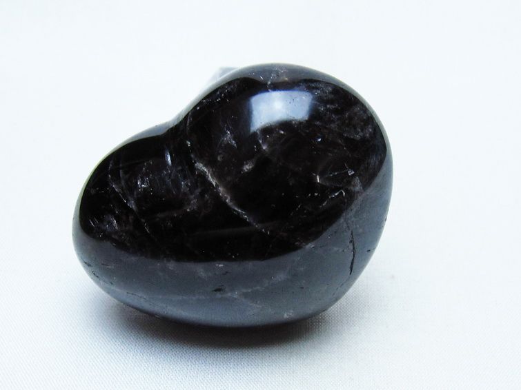 モリオン 置物 ハート 黒水晶 一点物 145-1968