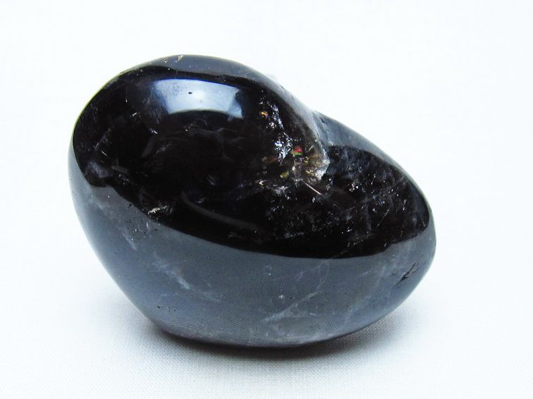 モリオン 置物 ハート 黒水晶 一点物 145-1971