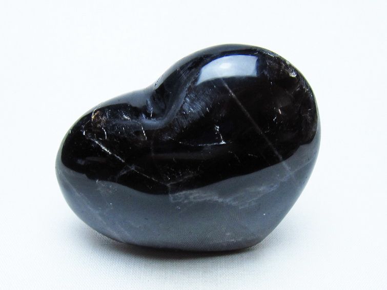モリオン 置物 ハート 黒水晶 一点物 145-1972