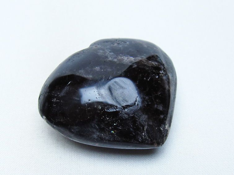 モリオン 置物 ハート 黒水晶 一点物 145-1973