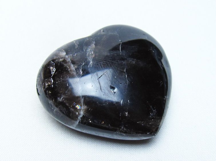 モリオン 置物 ハート 黒水晶 一点物 145-1975