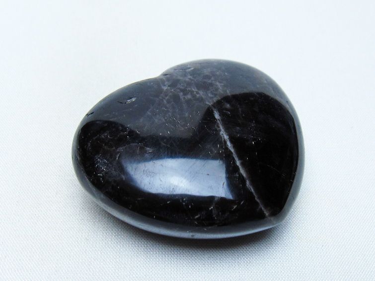 モリオン 置物 ハート 黒水晶 一点物 145-1976