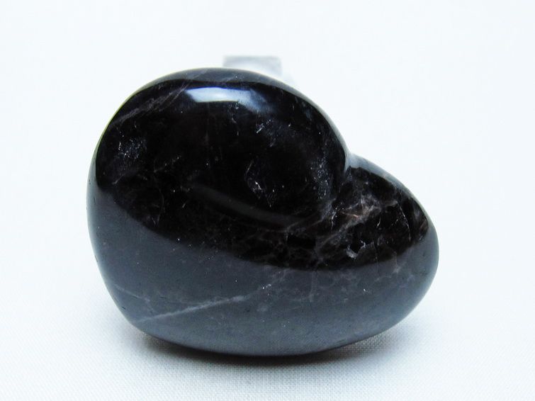 モリオン 置物 ハート 黒水晶 一点物 145-1976