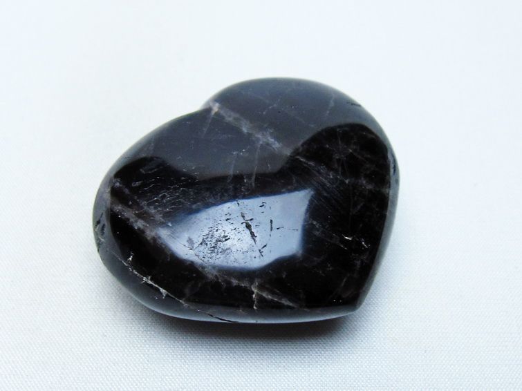 モリオン 置物 ハート 黒水晶 一点物 145-1977