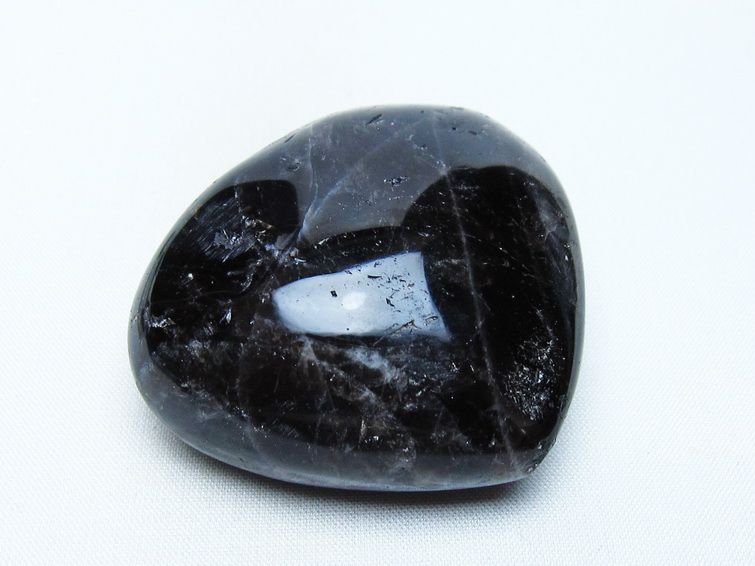 モリオン 置物 ハート 黒水晶 一点物 145-1978