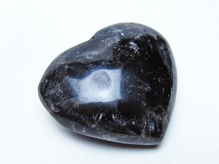 モリオン 置物 ハート 黒水晶 一点物 145-1981