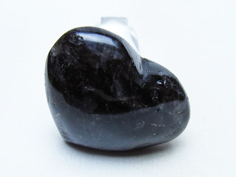 モリオン 置物 ハート 黒水晶 一点物 145-1981