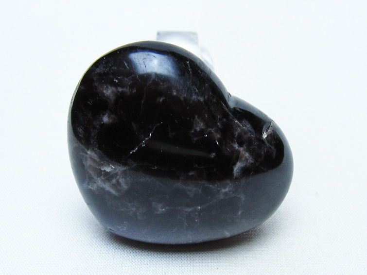 モリオン 置物 ハート 黒水晶 一点物 145-1982