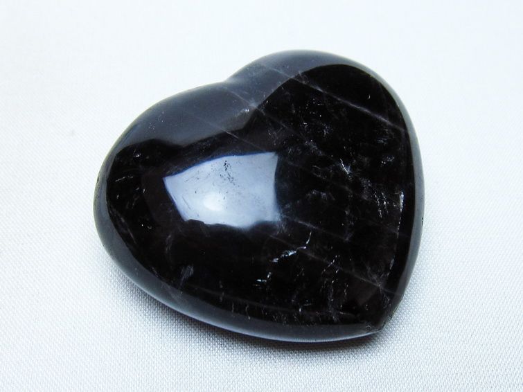 モリオン 置物 ハート 黒水晶 一点物 145-1984