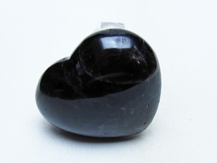 モリオン 置物 ハート 黒水晶 一点物 145-1984
